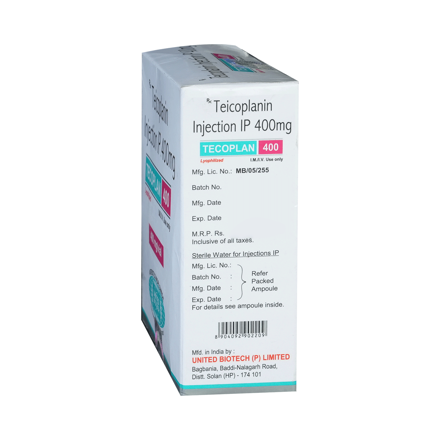 Tecoplan 400mg Injection - Image 4