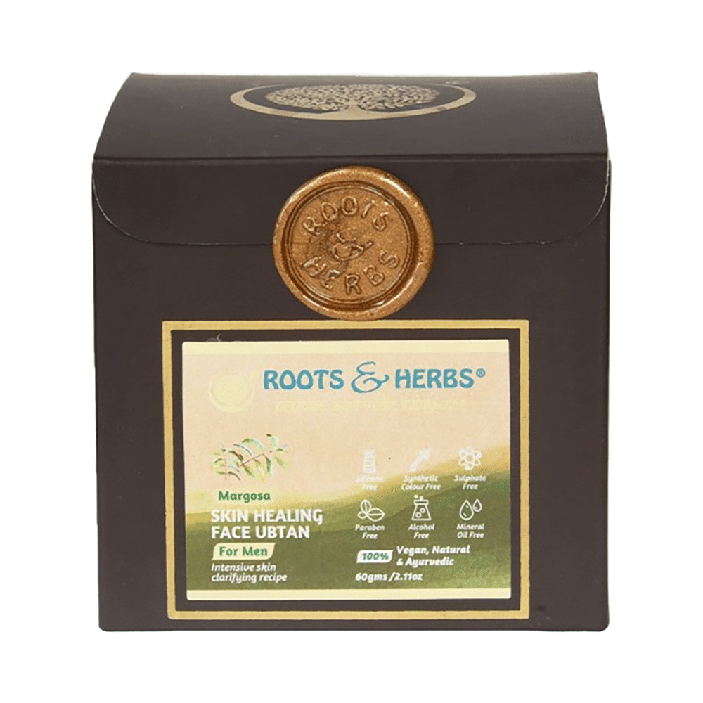 Roots and Herbs Margosa Skin Healing Face Ubtan for Men - Image 1