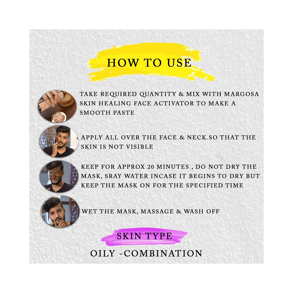 Roots and Herbs Margosa Skin Healing Face Ubtan for Men - Image 6