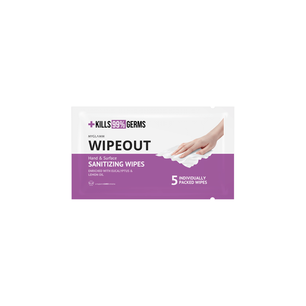 Myglamm Combo Pack of Wipeout Sanitizing Wipes (5 Pcs Each) - Image 1