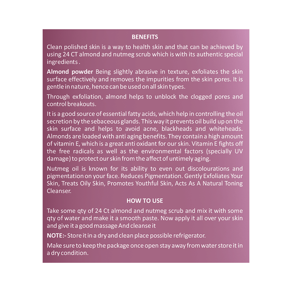 24 CT Naturals Almond and Nutmeg Scrub - Image 2