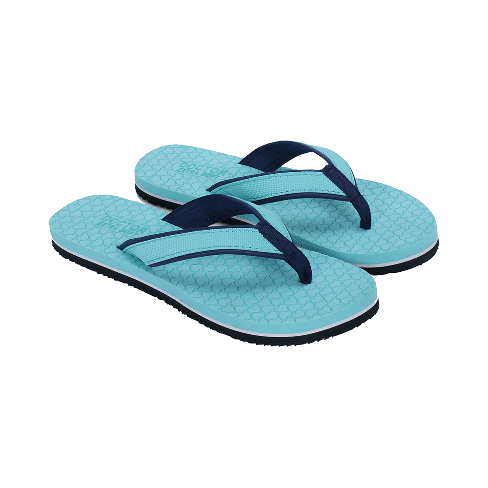Doctor Extra Soft D 3 Women's Slippers with Bounce Back Technology Orthopaedic and Diabetic MCR Anti-skid Cushion Comfort Green Navy 4 - Image 2