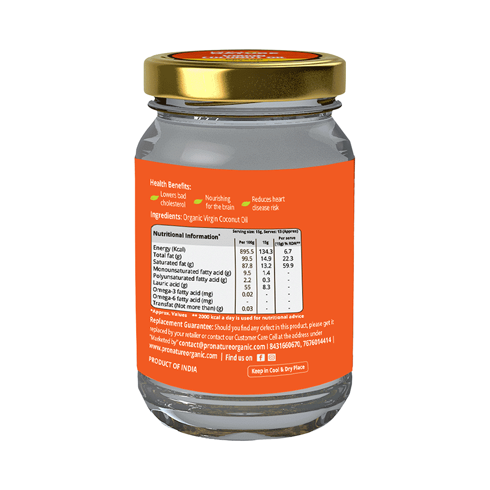 Pro Nature Organic Cold Pressed Virgin Coconut Oil - Image 2