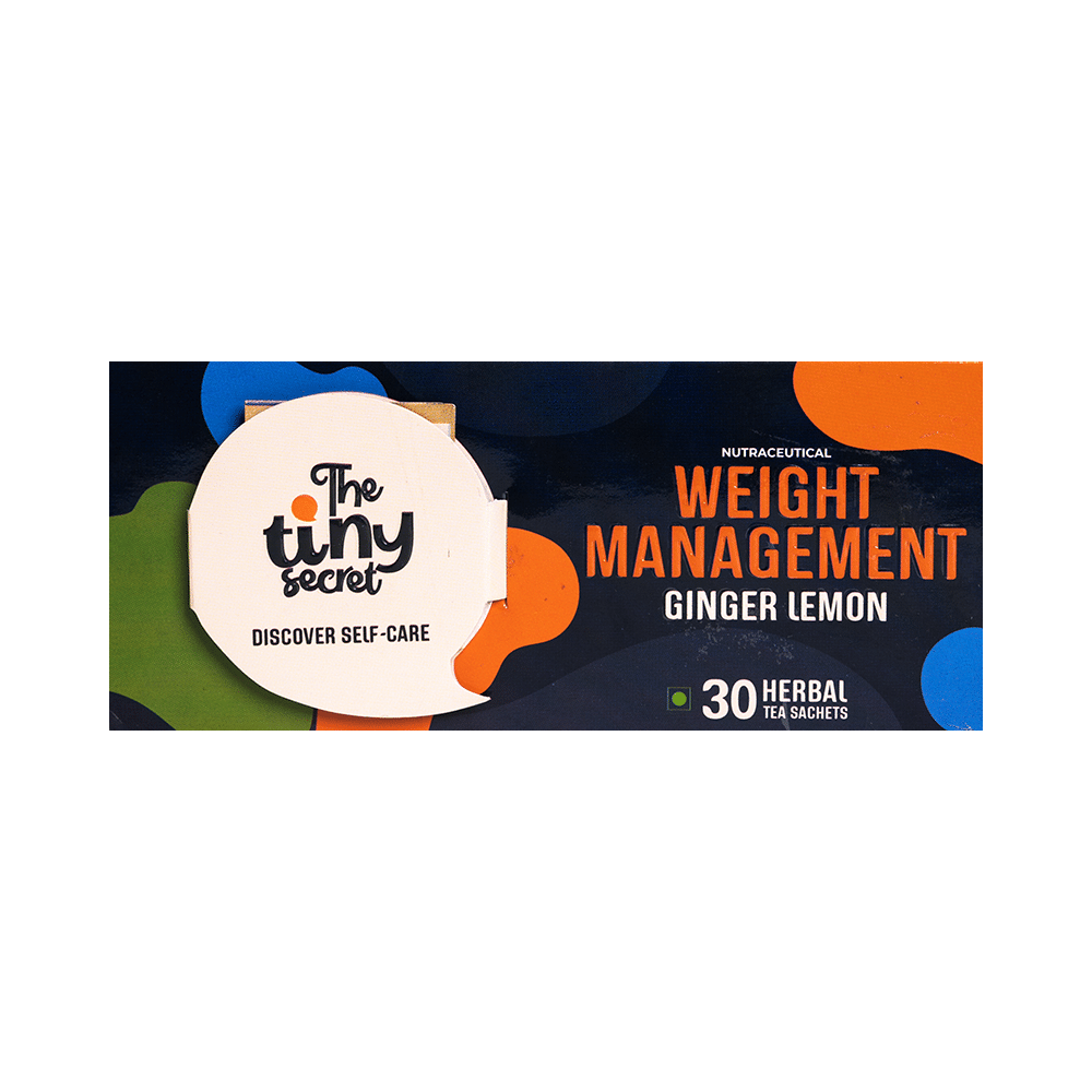 The Tiny Secret Nutraceutical Weight Management Herbal Tea Sachet (2gm Each) Ginger Lemon - Image 1