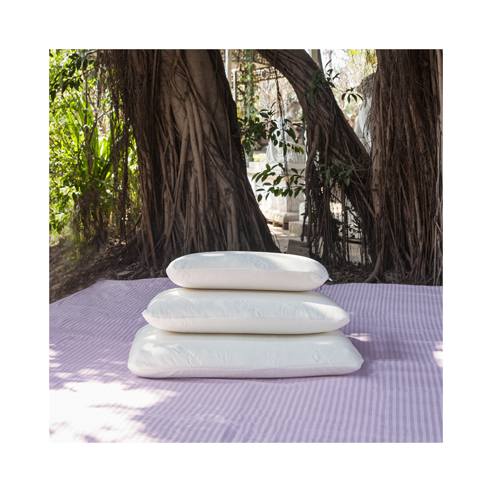 The White Willow Orthopedic Cooling Gel Memory Foam Pillow Small Off White - Image 4