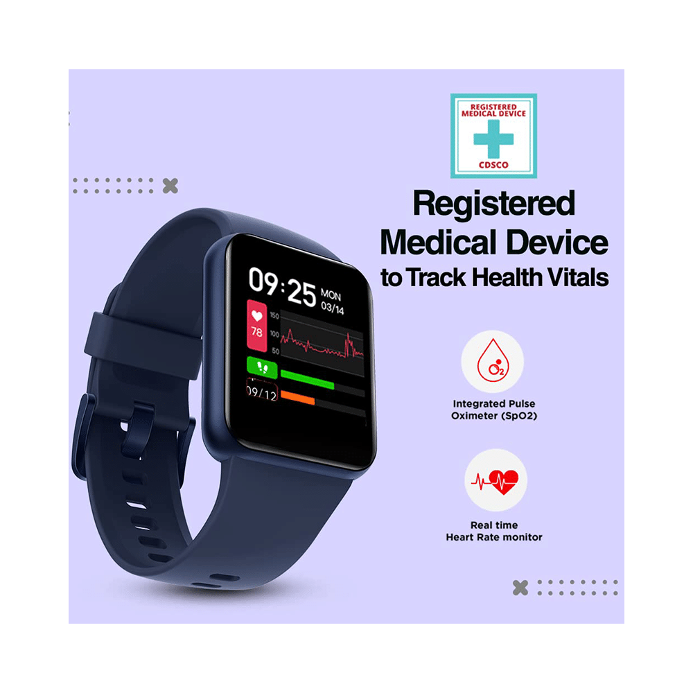 GOQii Smart Vital Lite with 3 Months Health & Personal Coaching Subscription HD Smart Watch Berry Blue - Image 10