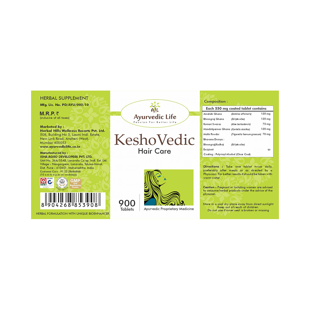 Ayurvedic Life Kesho Vedic Hair Care Tablet - Image 2
