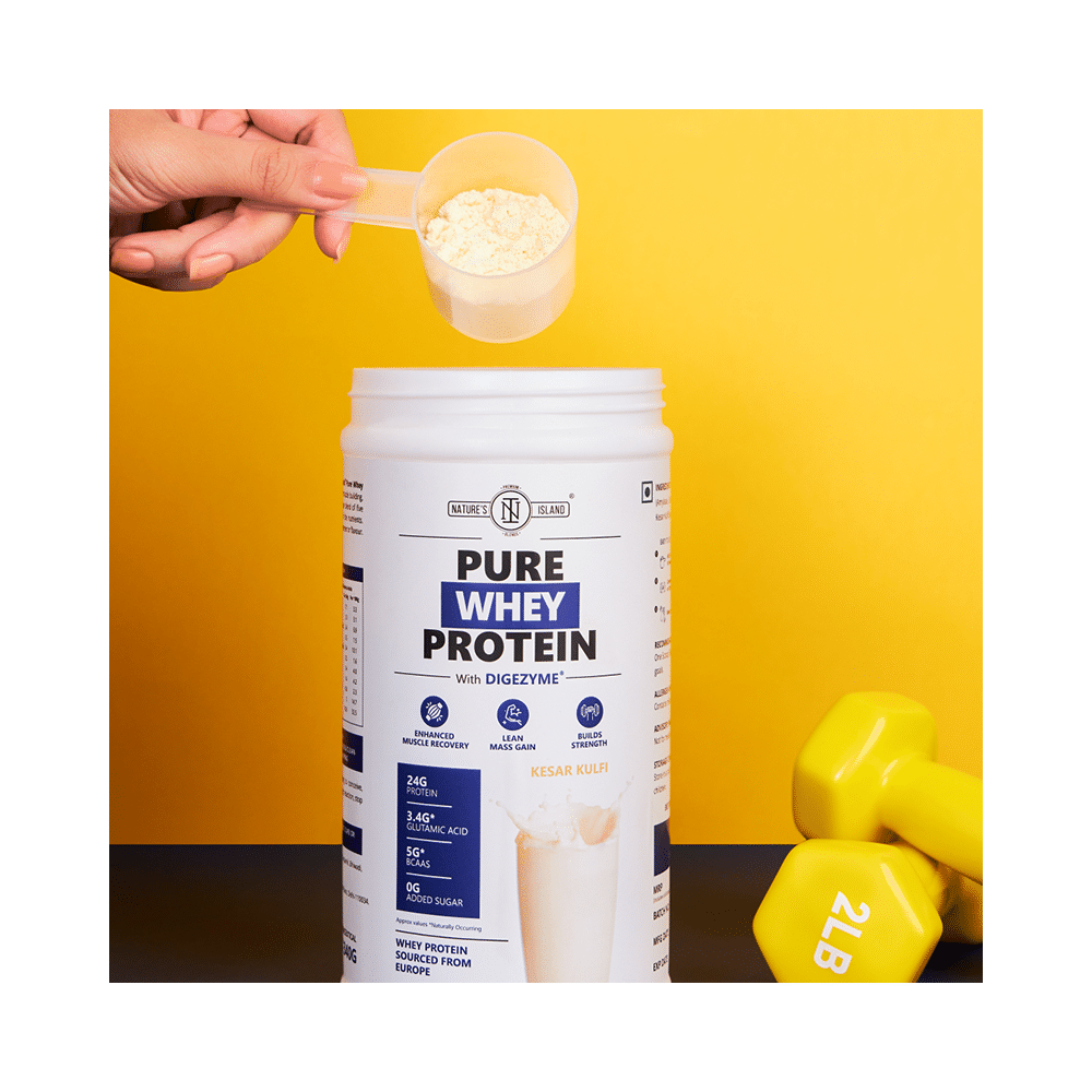 Nature's Island Pure Whey Protein Powder Kesar Kulfi - Image 5
