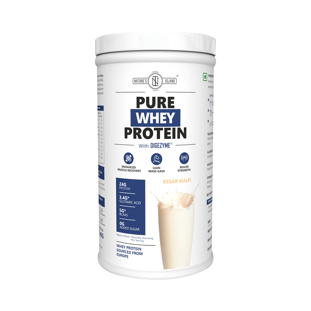 Nature's Island Pure Whey Protein Powder Kesar Kulfi