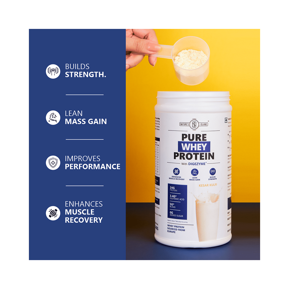 Nature's Island Pure Whey Protein Powder Kesar Kulfi - Image 6