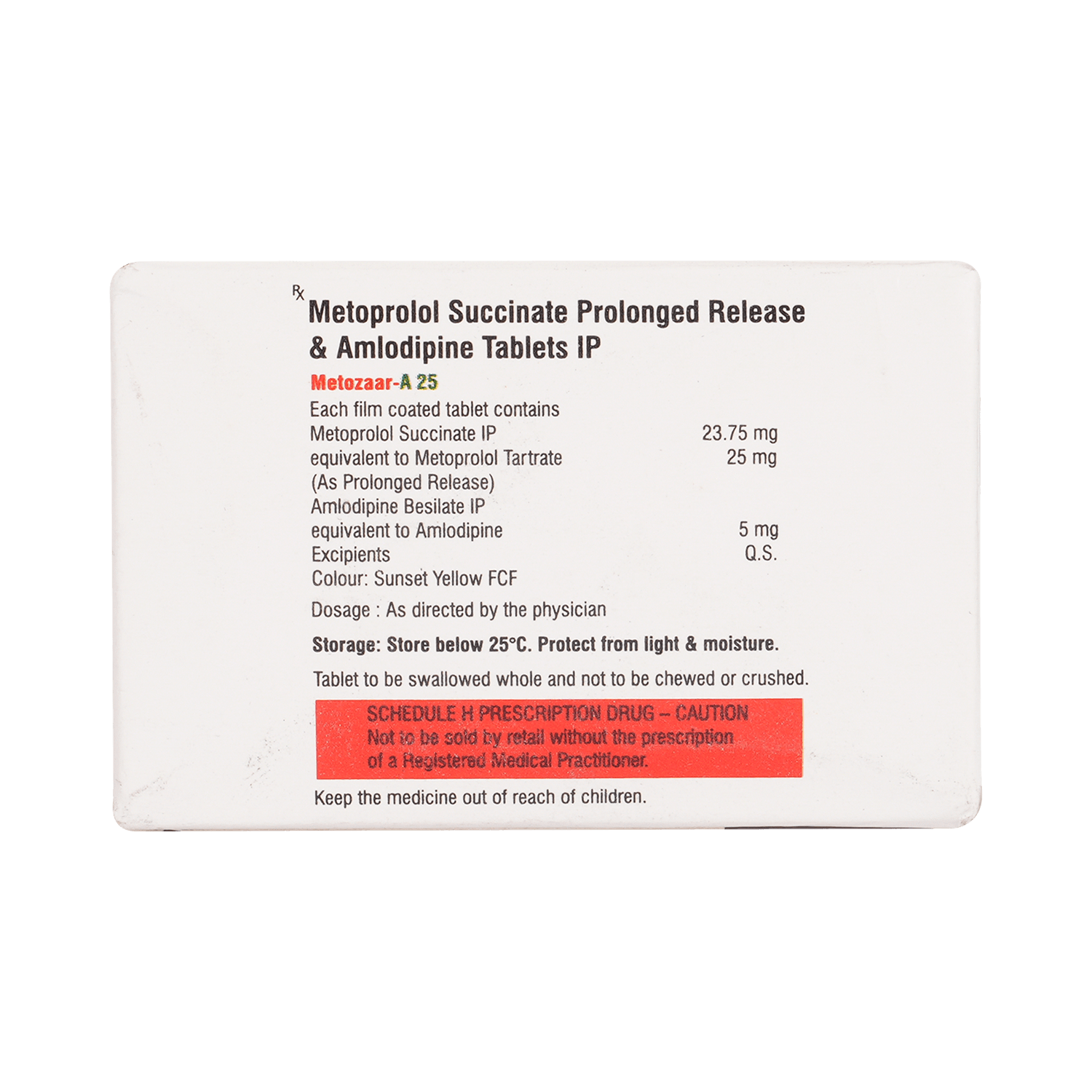 Metozaar-A 5mg/25mg Tablet - Image 3
