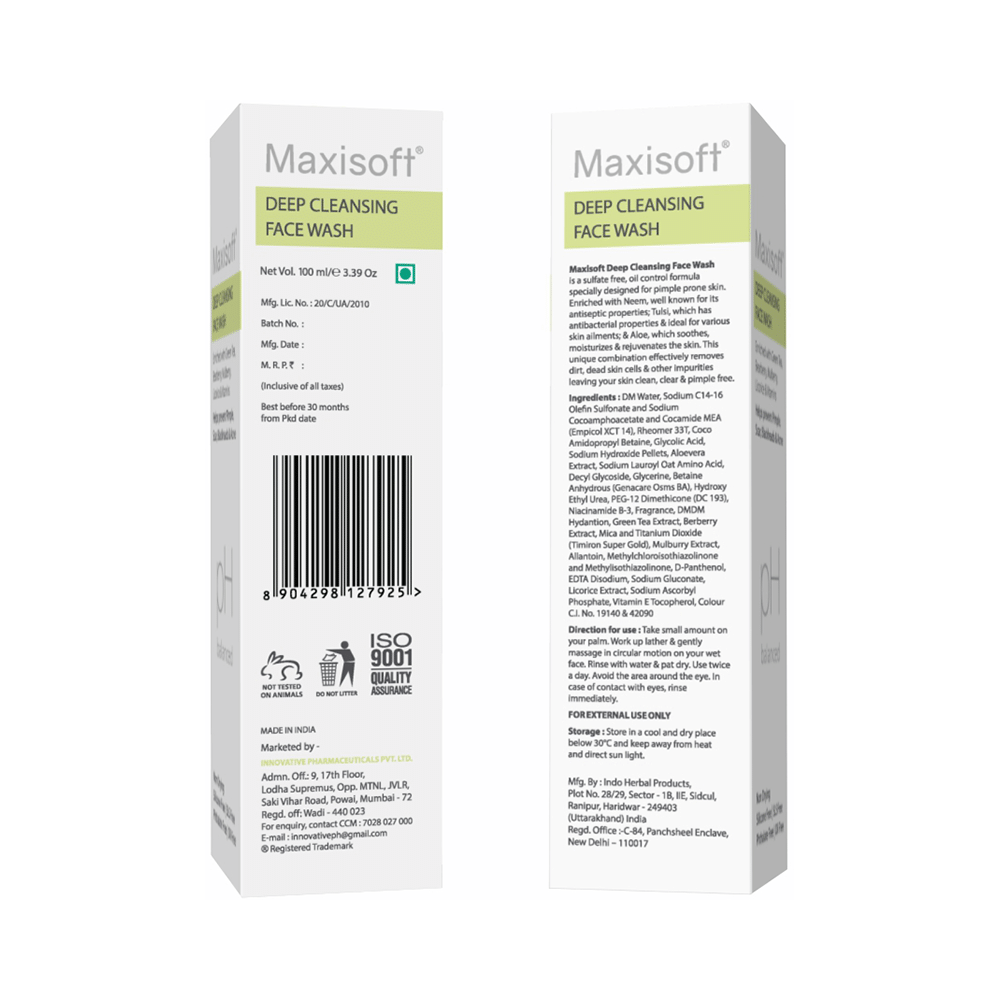 Maxisoft Deep Cleansing Face Wash (100 ml Each) - Image 2