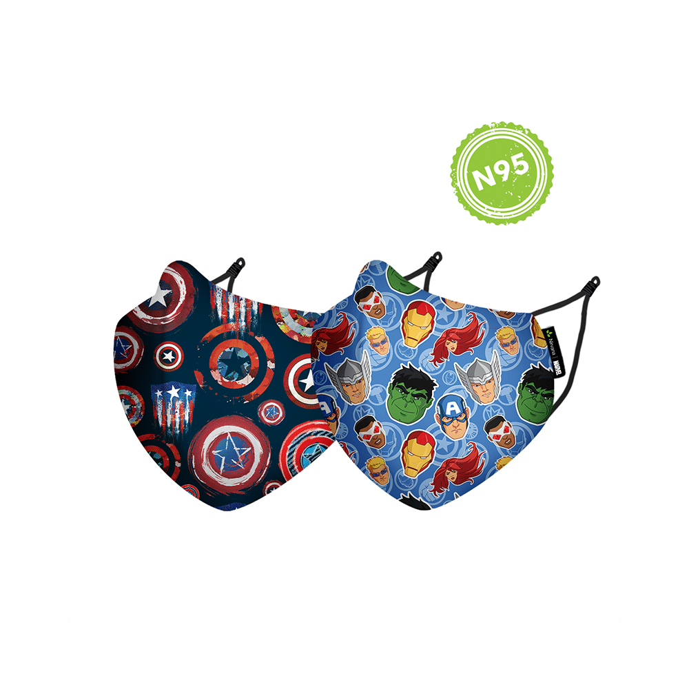Nirvana Disney Face Covering Mask Medium Cap America Badge & Avengers - Image 2