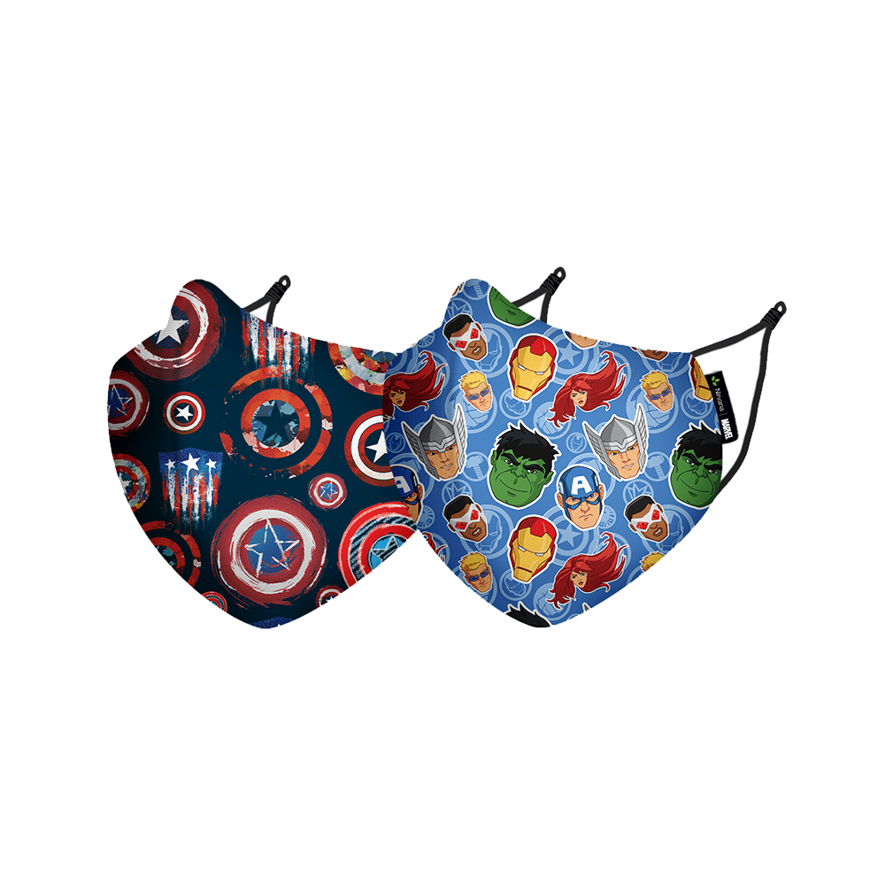 Nirvana Disney Face Covering Mask Medium Cap America Badge & Avengers - Image 1