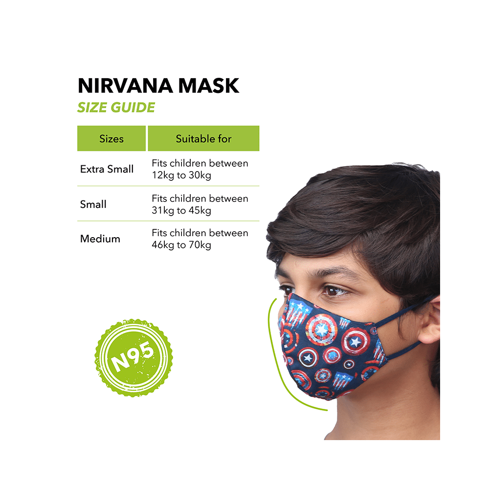 Nirvana Disney Face Covering Mask Medium Cap America Badge & Avengers - Image 8