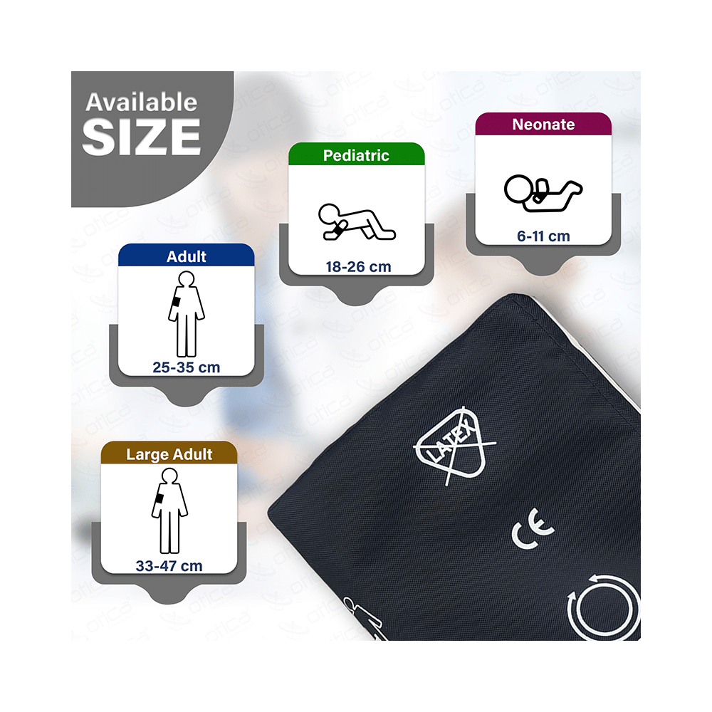 Otica Reusable NIBP Adult Cuff with Single Tube 25-35 cm - Image 4