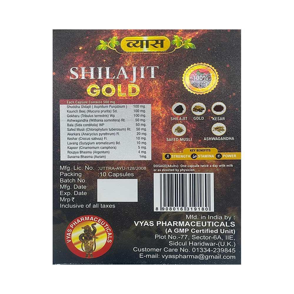 Vyas Shilajit Gold Premium Vitality Capsule For Men - Image 2