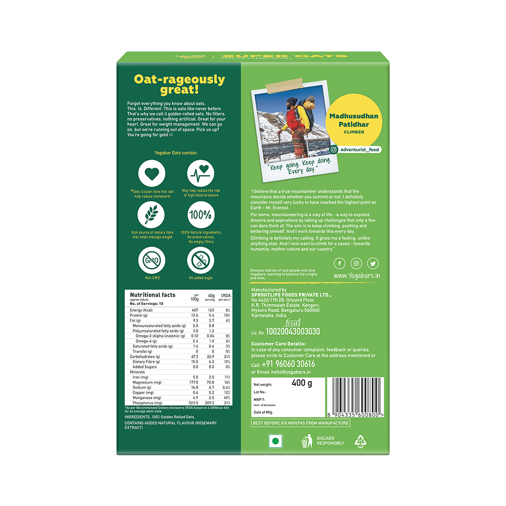 Yoga Bar 100% Super Rolled Oats - Image 2