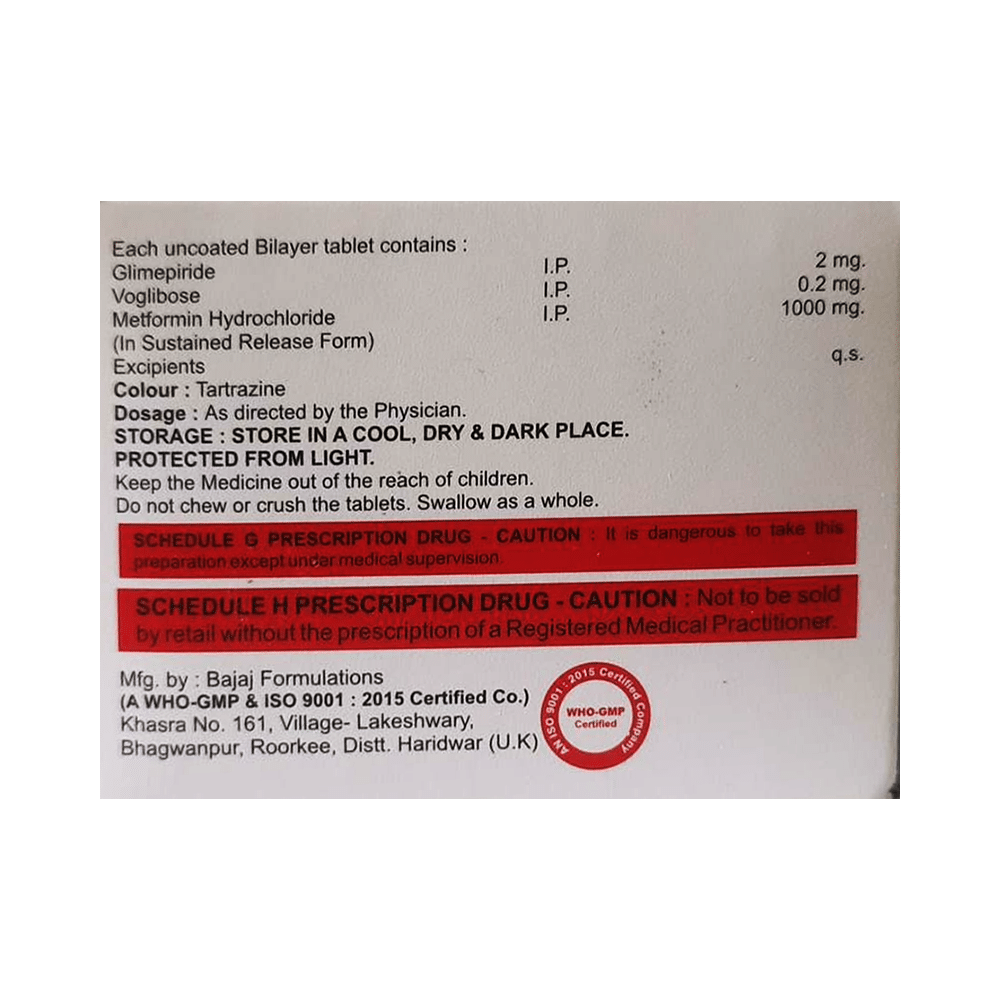 Glycilock Trio Forte 2 Tablet SR - Image 2