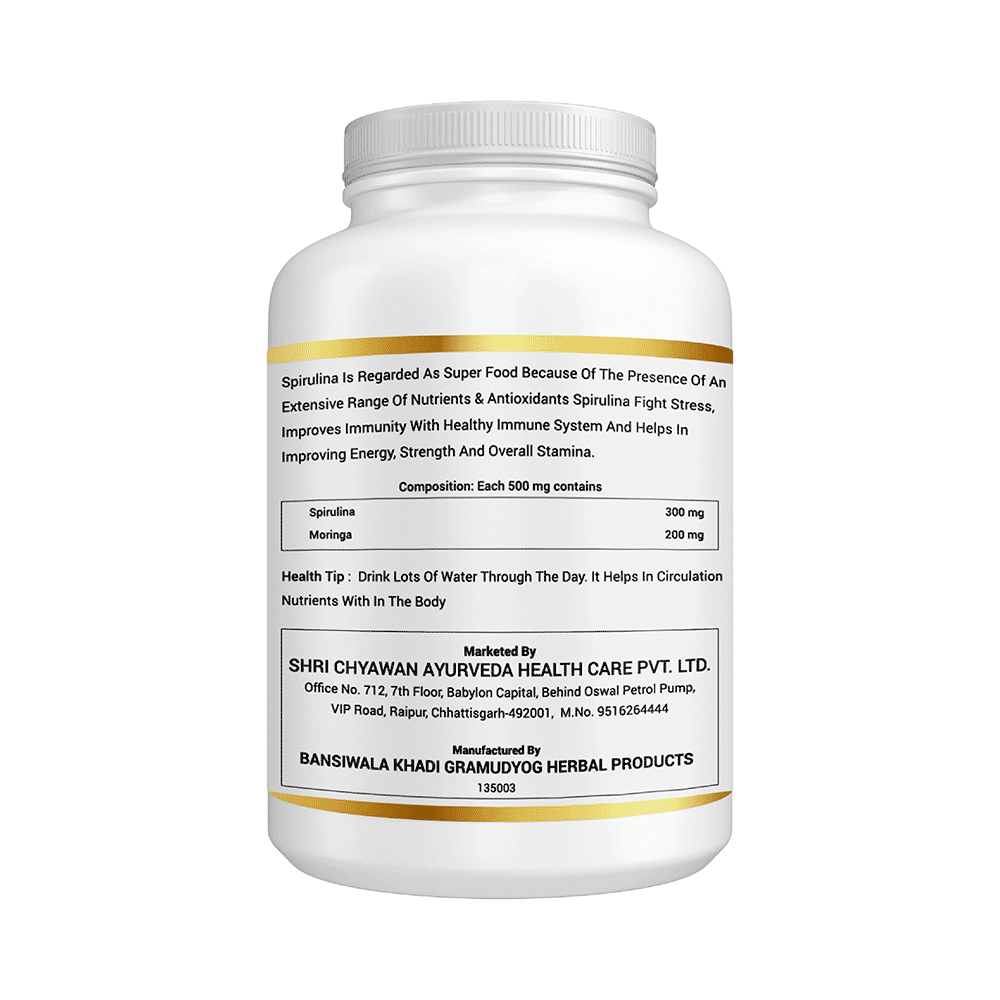 Shri Chyawan Spirulina with Moringa Capsule (60 Each) - Image 2