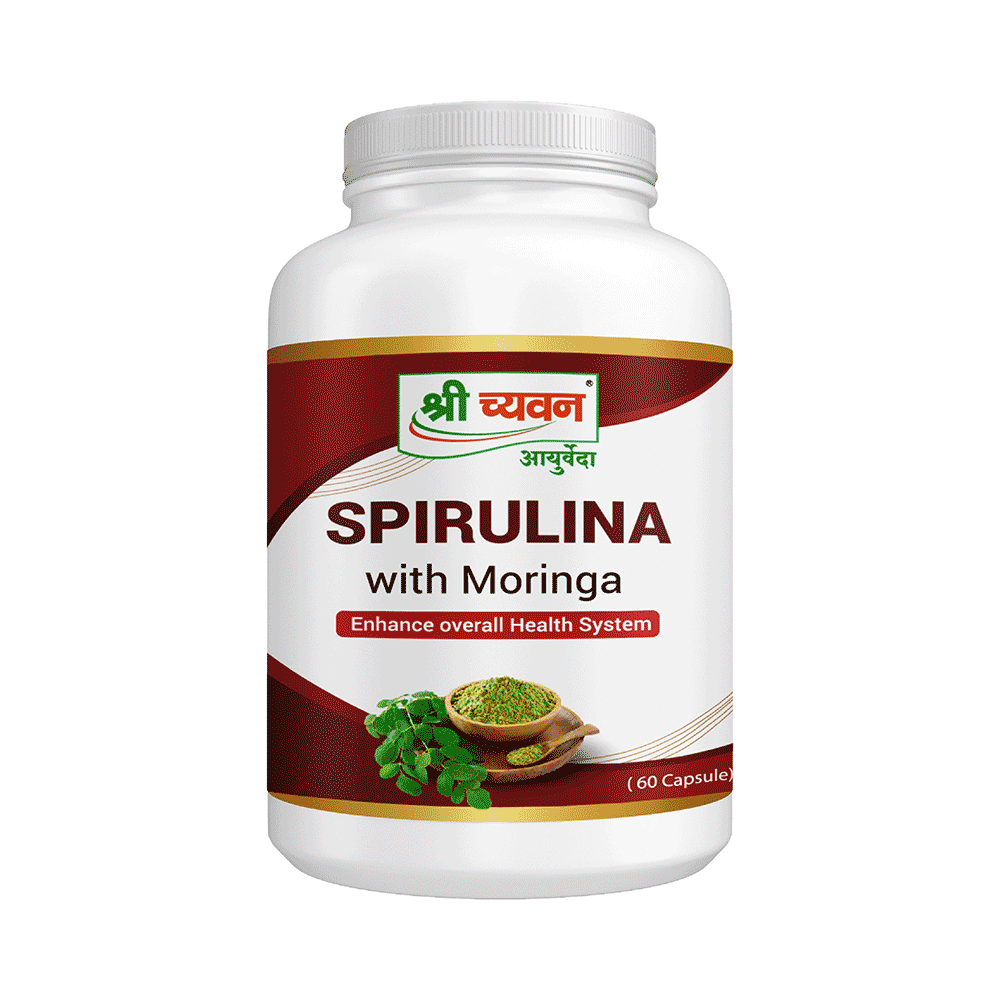 Shri Chyawan Spirulina with Moringa Capsule (60 Each) - Image 1
