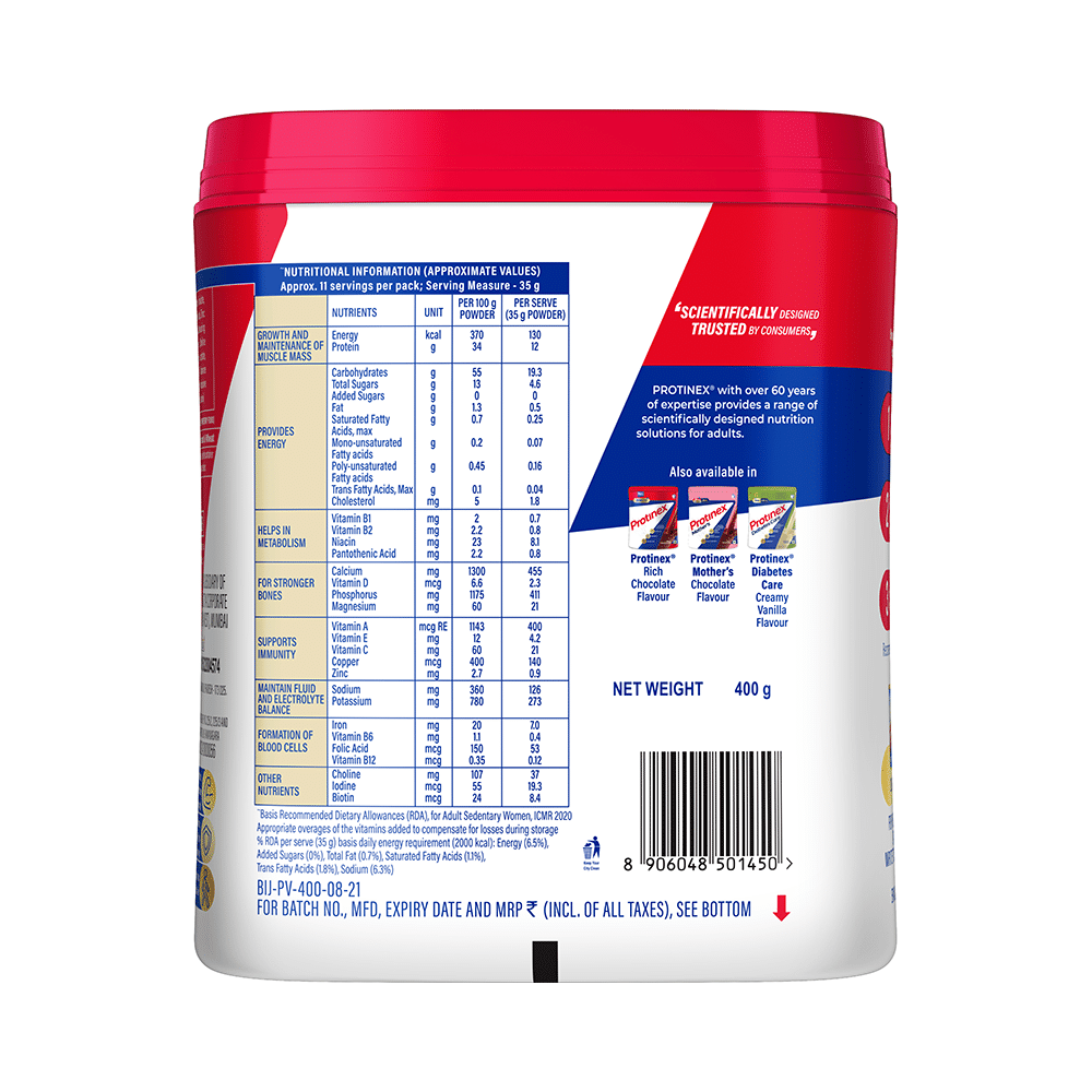 Protinex High Quality Protein | Nutritional Drink for Immunity & Strength | Zero Added Sugar | Creamy Vanilla Powder - Image 2