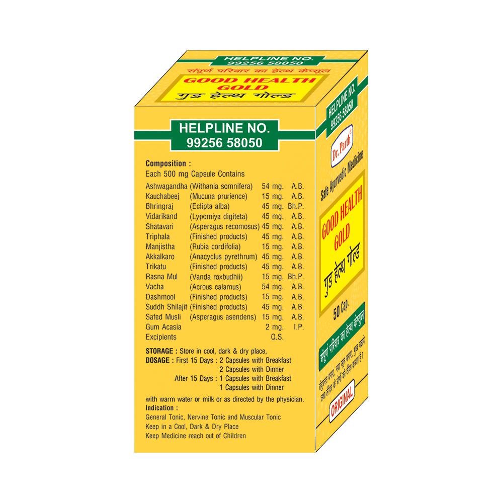 Dr. Parth Good Health Gold Capsule (50 Each) - Image 3