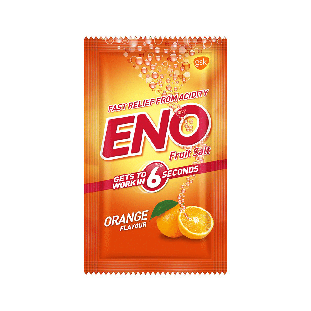 Eno Powder | Provides Fast Relief from Acidity | Flavour Orange - Image 1