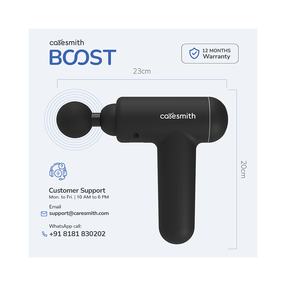 Caresmith  Charge Boost Massage Gun Black - Image 3