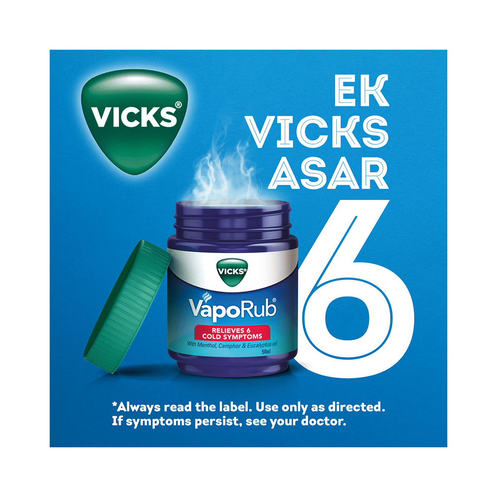 Vicks Vaporub Balm with Menthol, Camphor & Eucalyptus Oil | Relieves 6 Symptoms of Cough & Cold | Goodness of Ayurveda - Image 4