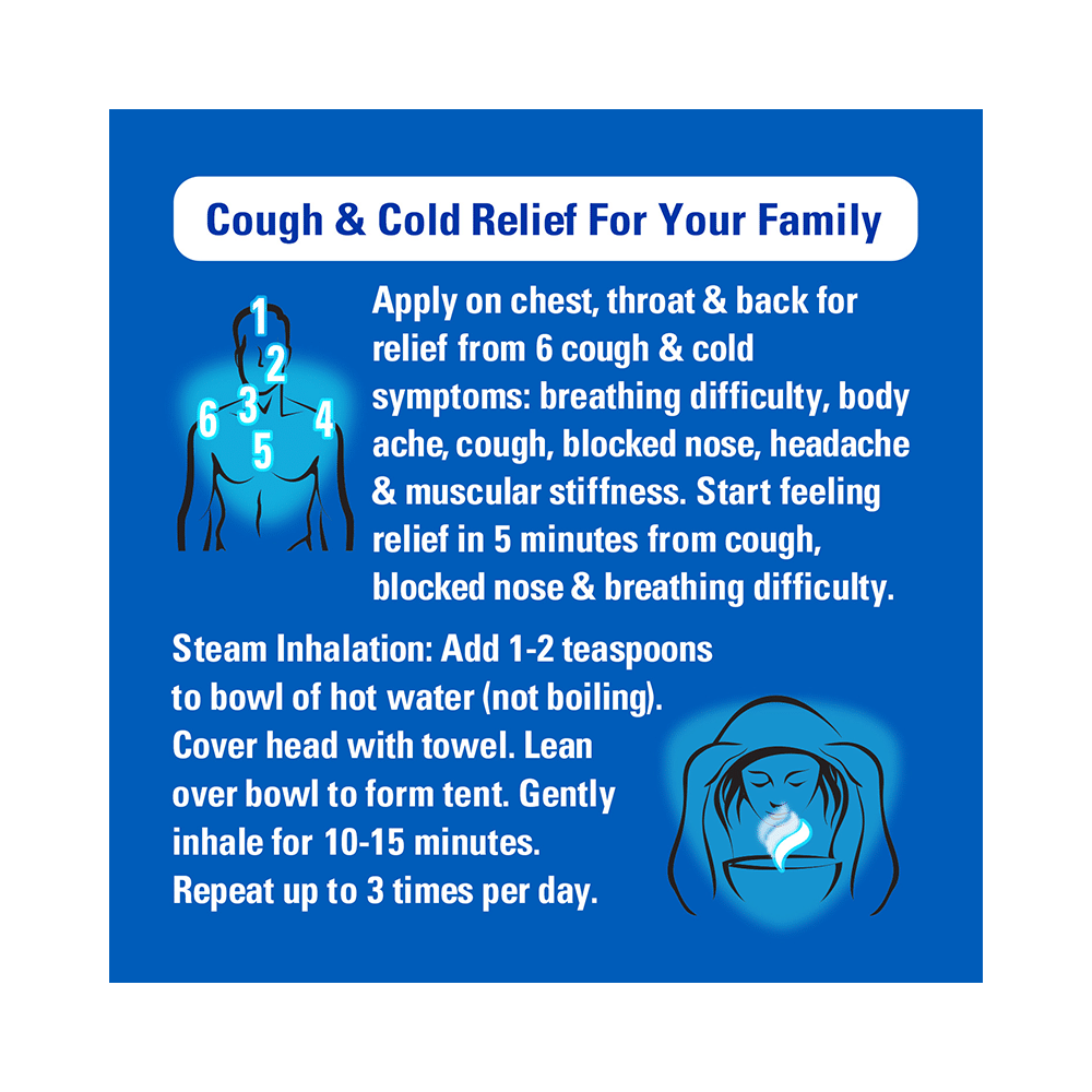 Vicks Vaporub Balm with Menthol, Camphor & Eucalyptus Oil | Relieves 6 Symptoms of Cough & Cold | Goodness of Ayurveda - Image 8