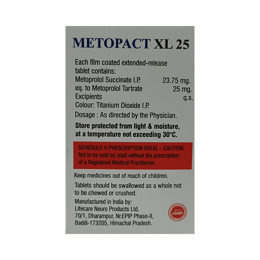 Metopact XL 25 Tablet - Image 2