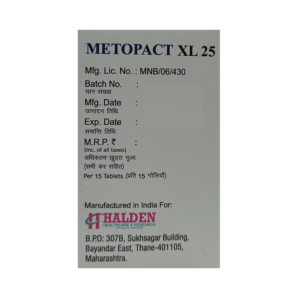 Metopact XL 25 Tablet - Image 3