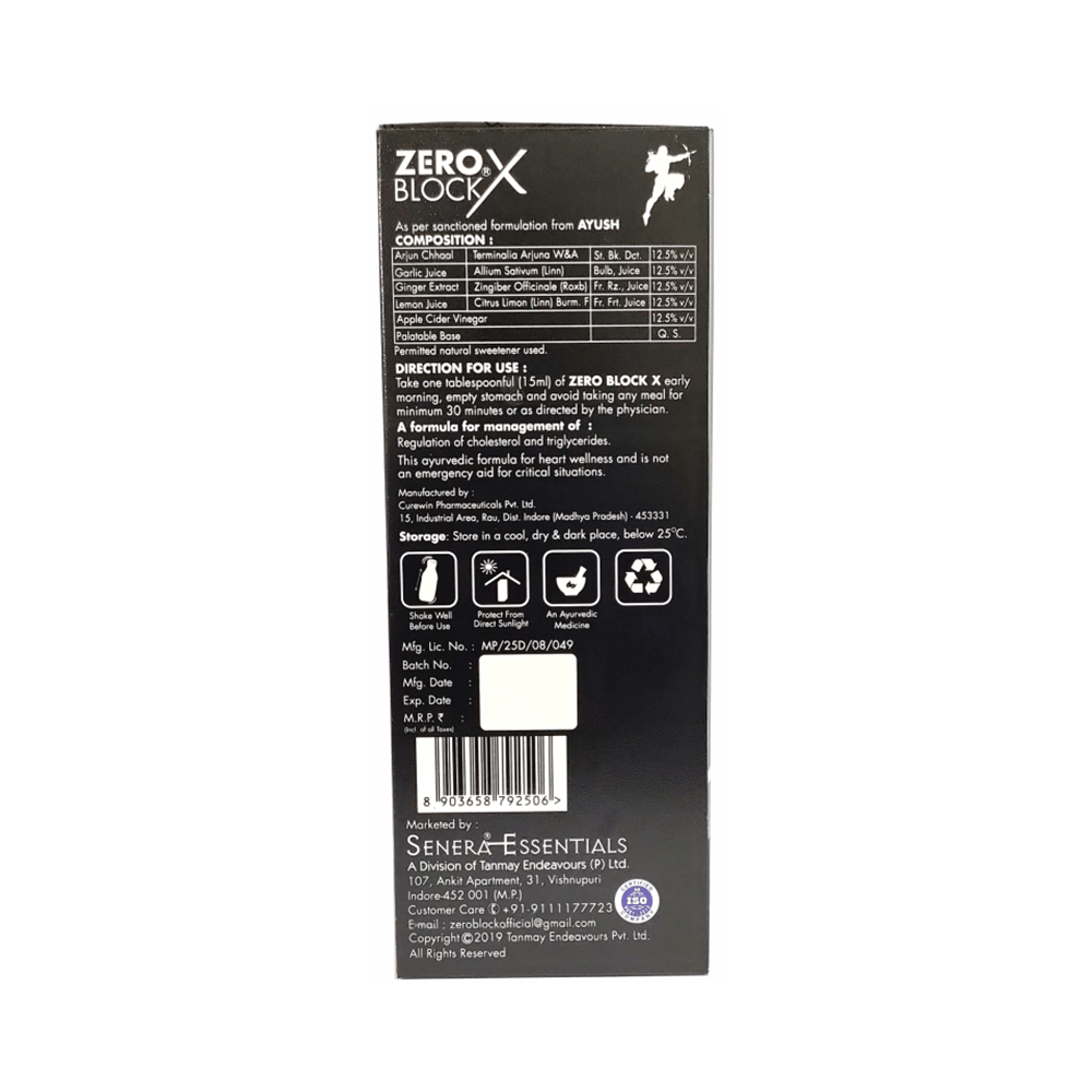 Zero Block X Syrup with Arjuna | For Heart Health (500ml Each) - Image 4