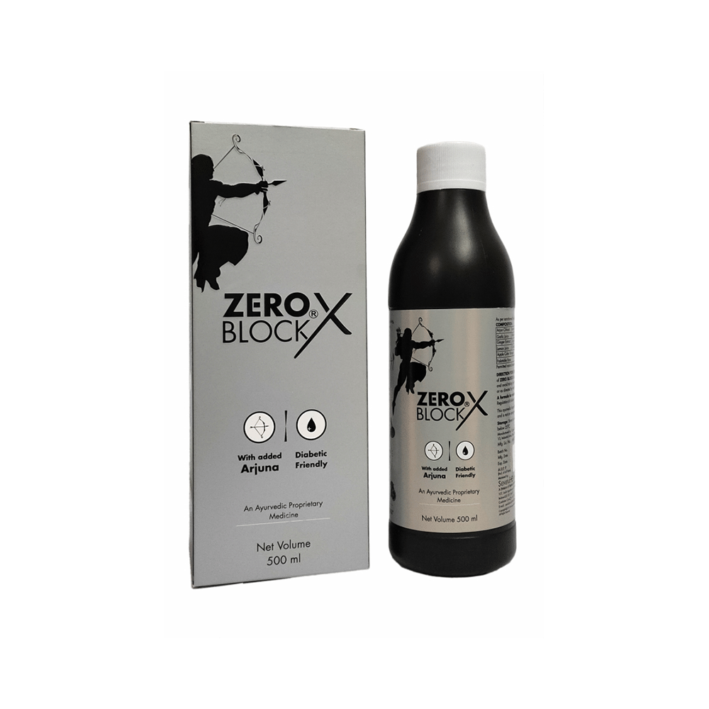 Zero Block X Syrup with Arjuna | For Heart Health (500ml Each)