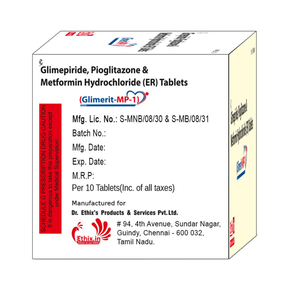 Glimerit-MP 1 Tablet ER - Image 3