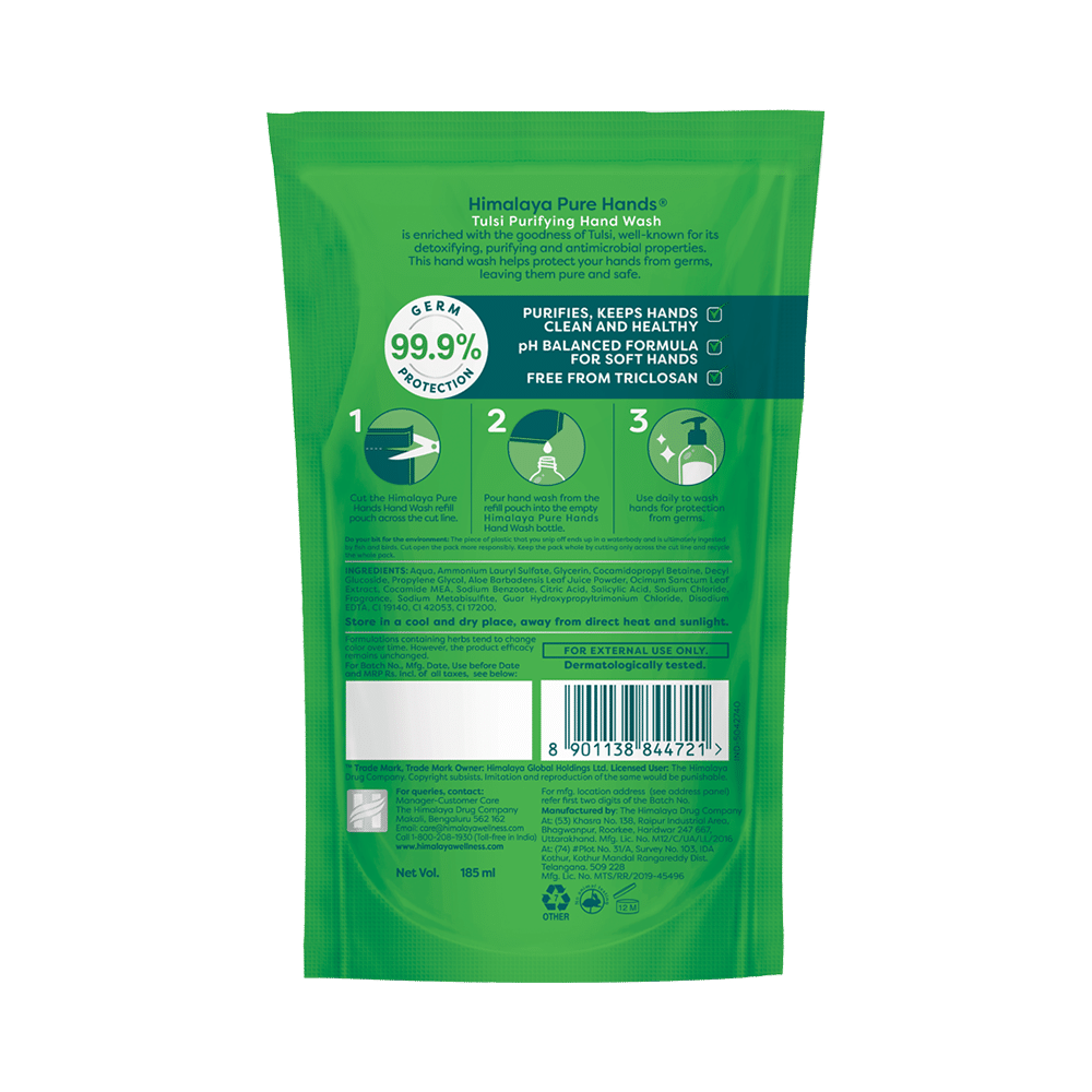 Himalaya Personal Care Tulsi Purifying Pure Hands Hand Wash Refill Pack - Image 2
