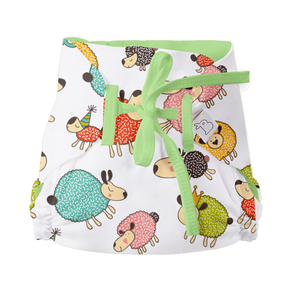 Superbottoms Organic Cotton Padded Dry Feel Langot/Nappy Size 1 Striking Whites - Image 3