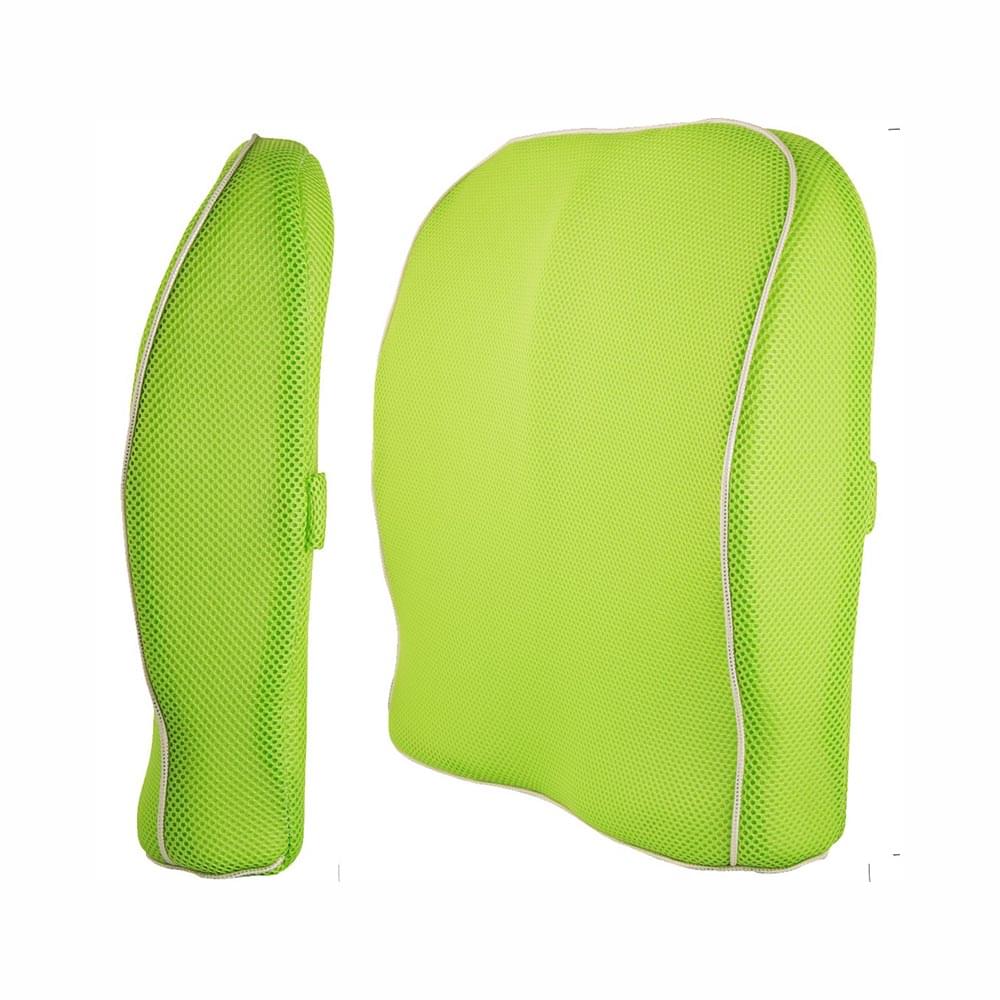 Grin Health Mid Backrest Cushion with Memory Foam Green Ortho Seat - Image 1