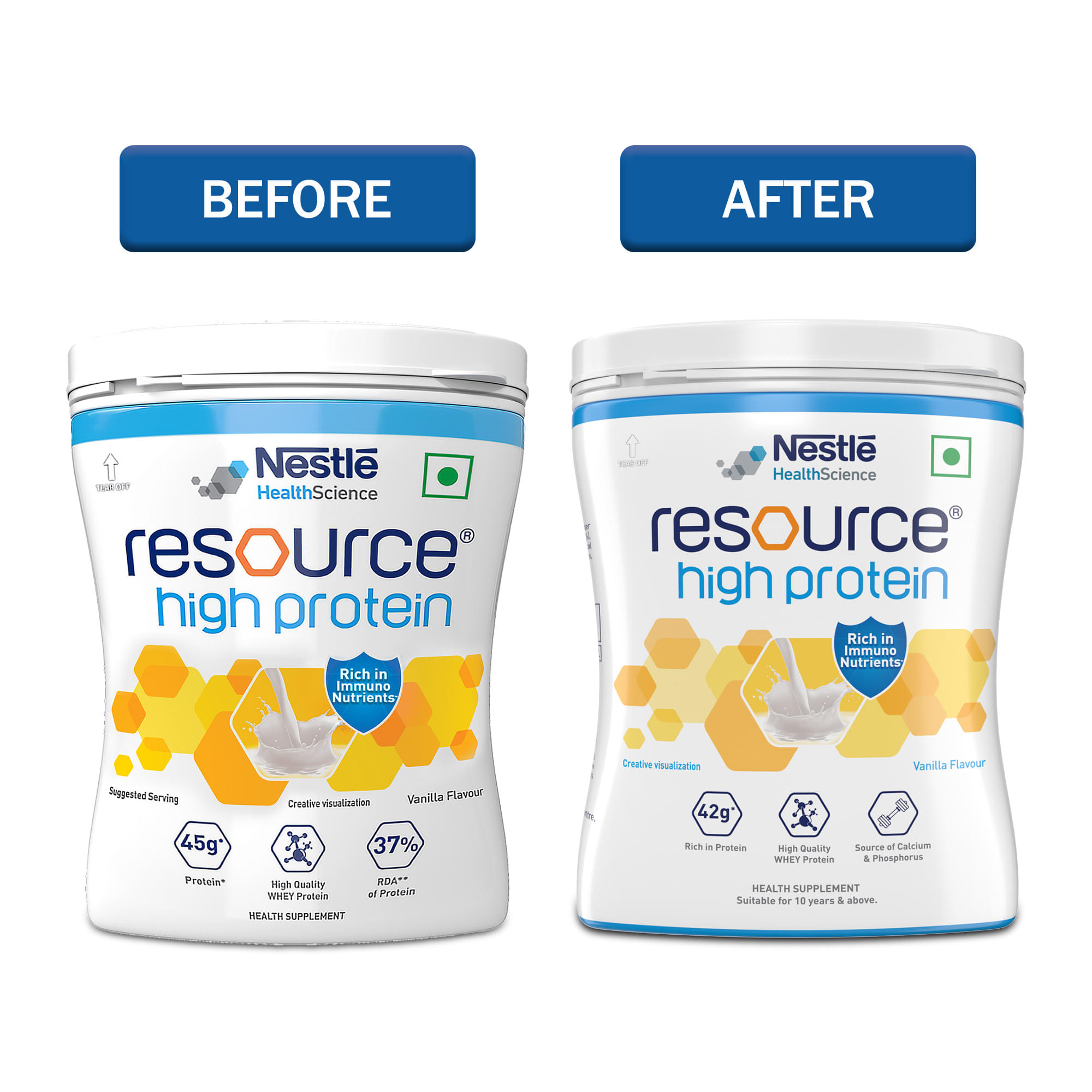 Nestle Resource High Quality Whey Protein | Flavour Powder Vanilla Rich in Immuno Nutrients - Image 3