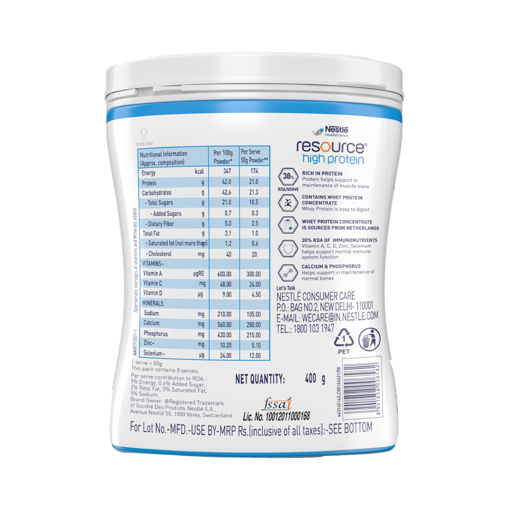 Nestle Resource High Quality Whey Protein | Flavour Powder Vanilla Rich in Immuno Nutrients - Image 2