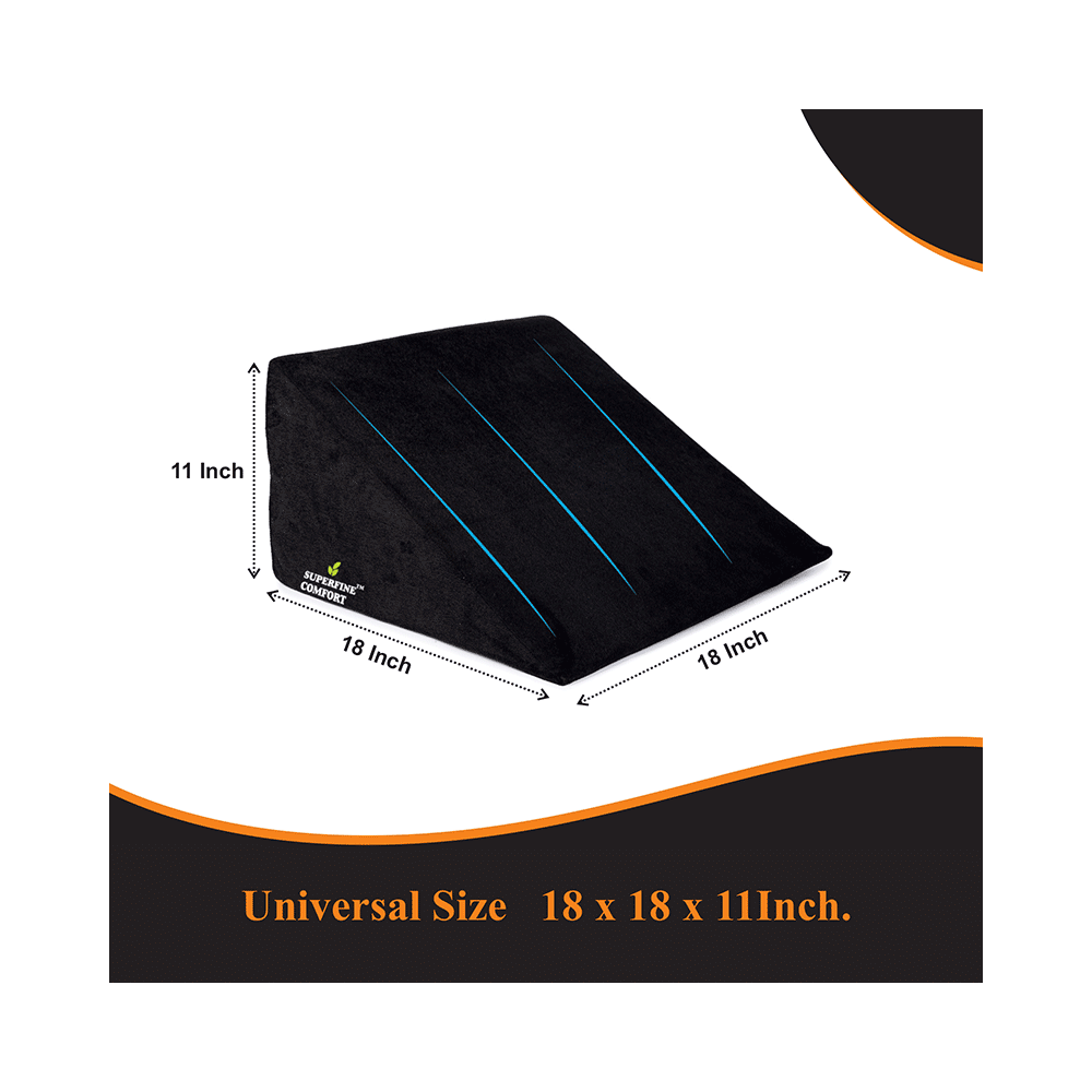 Superfine Comfort Bed Wedge Multi Angle Elevation Seating & Sleeping Pillow for Back Support TV Watch, Acid Reflux and Couple Support Grey - Image 4