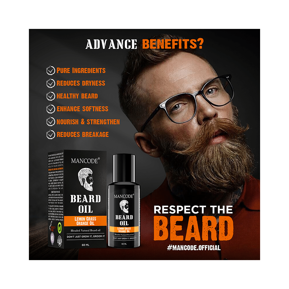 Mancode Lemon Grass Orange Oil Beard Oil - Image 4