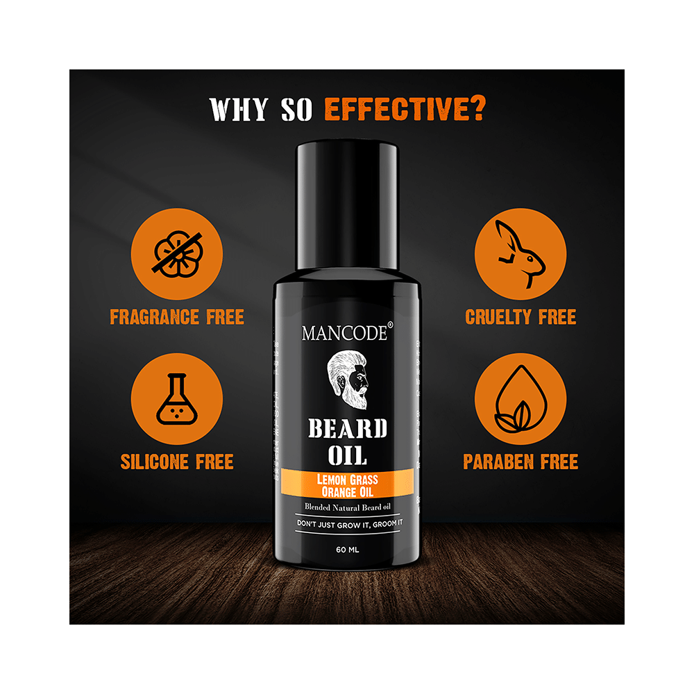 Mancode Lemon Grass Orange Oil Beard Oil - Image 3