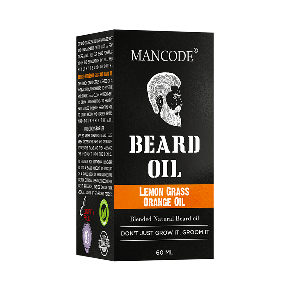 Mancode Lemon Grass Orange Oil Beard Oil - Image 1