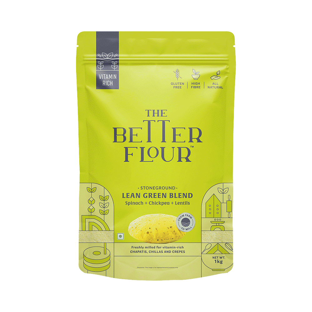 The Better Flour Vitamin Rich Spinach Flour, Low Carb Atta & Gluten Free Multigrain Atta - Image 1