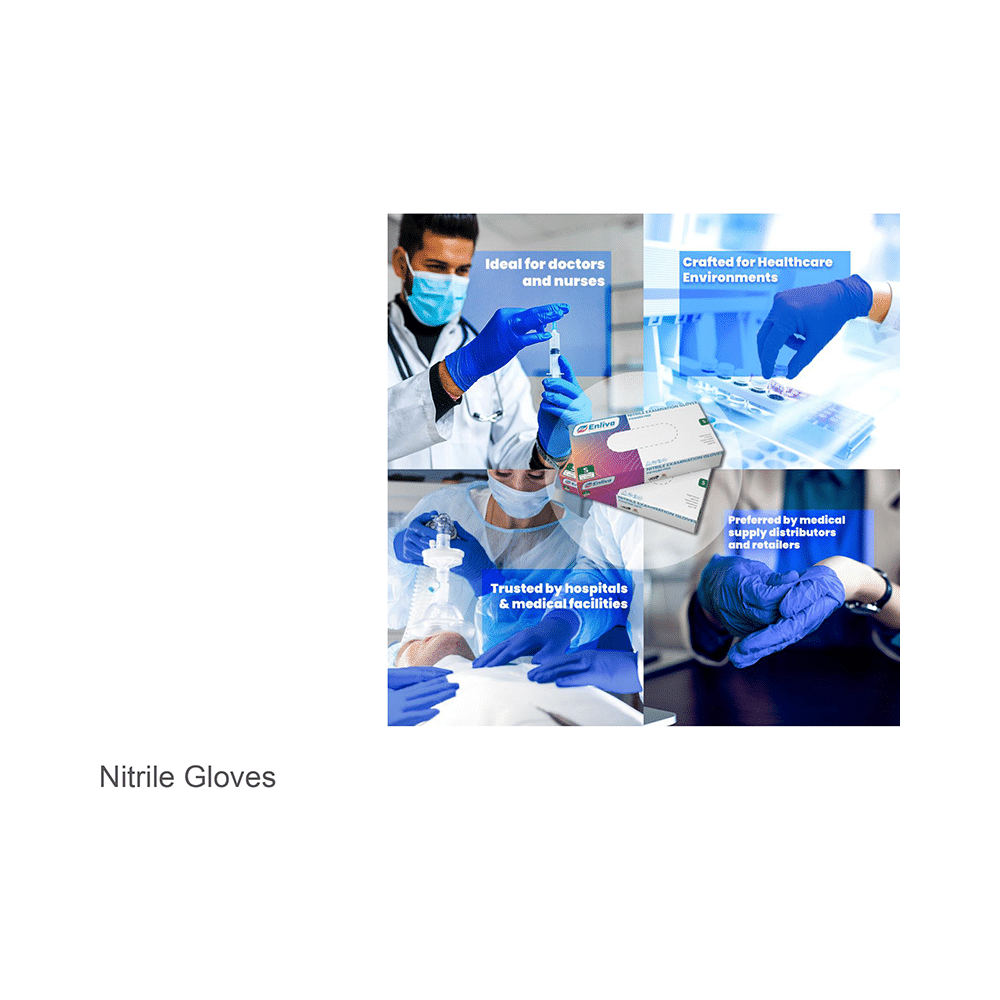 Enliva Premium Nitrile Examination Gloves Medium - Image 10