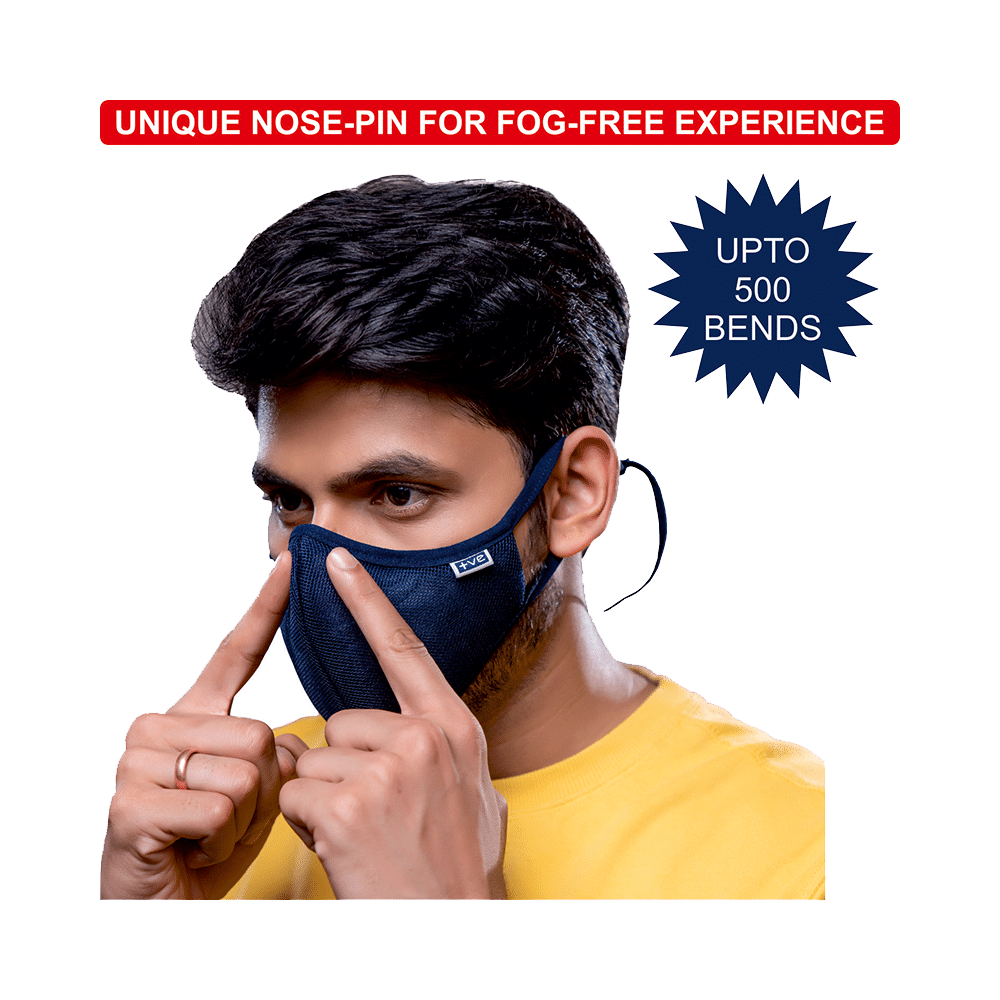 Posi+ve N99 Face Mask Medium Navy Blue - Image 4