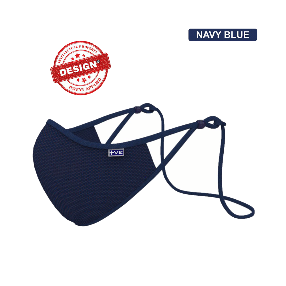 Posi+ve N99 Face Mask Medium Navy Blue - Image 8