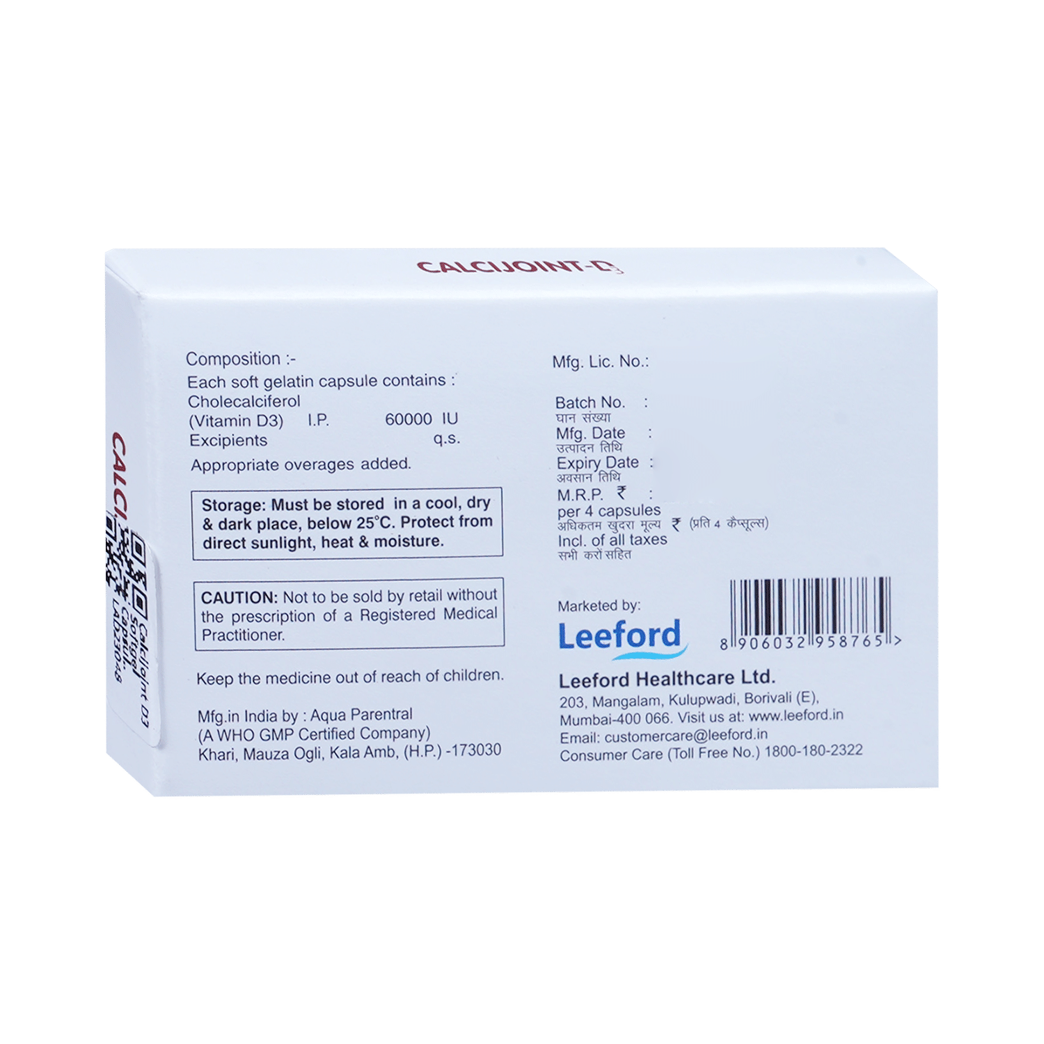 Calcijoint D3 Softgel Capsule for Bone, Joint and Muscle Care Capsule - Image 3